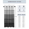 thumbnail image 6 of Rustic Stripes Thermal Insulated Blackout Curtains for Bedroom 36 Length Gray Gradient Farmhouse Wood Grain Room Darkening Curtain 1 Panel Grommet Window Curtain Drape for Living Room Nursery Room, 6 of 7