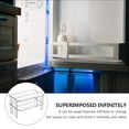 thumbnail image 3 of HEANUJJ 2Pcs Superimposable Transparent Storage Shelf for Home Kitchen Refrigerator Use, 3 of 7