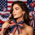 thumbnail image 6 of Patriotic Ribbons,American Flag Star Striped Wired Ribbon,250th Anniversary Party Home Decoration,Red White Blue Ribbon,4th Of July Ribbon,July 4th Ribbons,Red White And Blue Ribbon,2.5 In x 5 Yards, 6 of 9