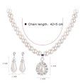 thumbnail image 7 of UDIYO Royal Style Princess Imitation Pearl Teardrop Pendant Elegant Necklace Earrings, 7 of 7