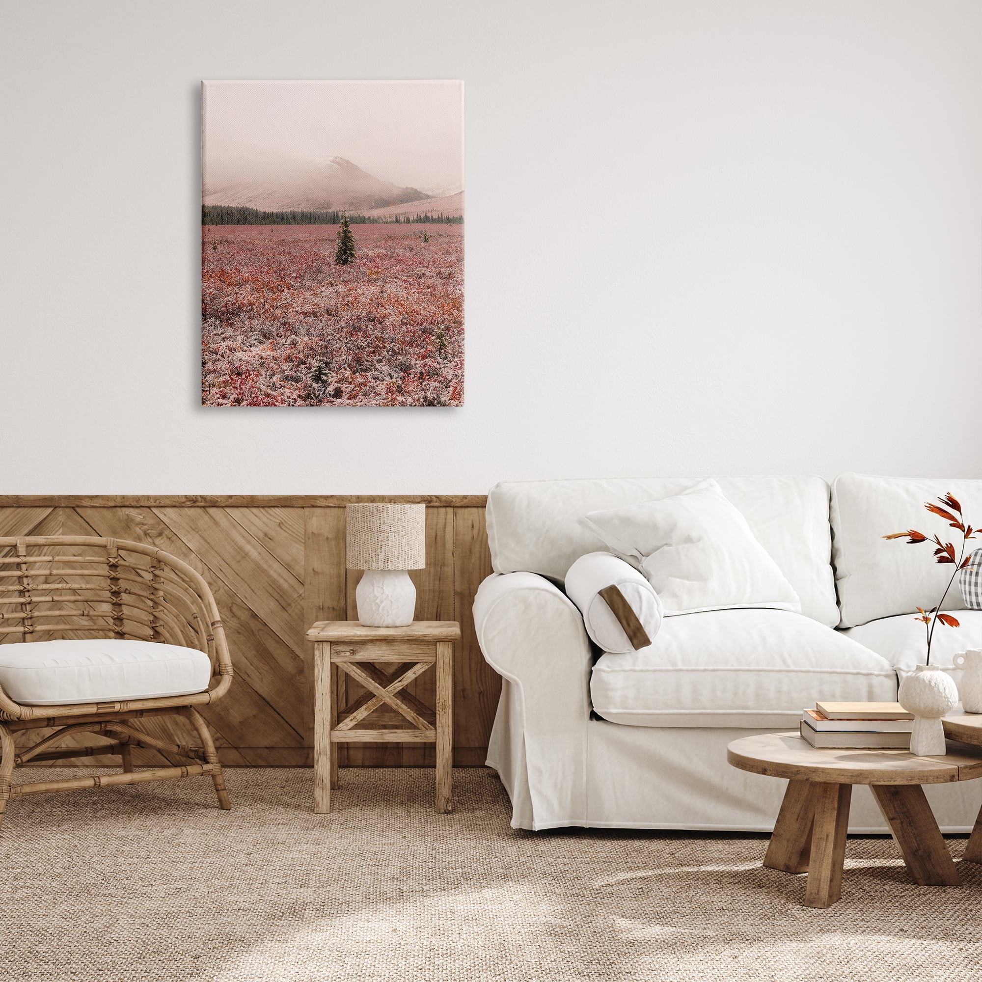 Stupell Industries Tree in Foggy Landscape Landscape Photography Gallery Wrapped Canvas Art Print Wall Art, 30 x 40