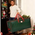 thumbnail image 5 of QQS 7.5 ft Christmas Tree Storage Bag, Heavy Duty Waterproof Container with Reinforced Handles & Dual Zippers for Artificial Holiday Trees, （Green）, 5 of 8