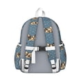 thumbnail image 3 of French Bulldogs Blue Backpack for School,Cute School Bag,Schoolbag with Adjustable Shoulder Straps & Padded Back,13.4"x11"x4.7", 3 of 6