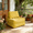 Yellow, variant on Leumius Folding Sofa Bed,Corduroy Fabric Convertible Sleeper Sofa Chair with Back Support and Pillow,Boneless Foldable Mattress Futon Chair Bed Floor Sofa for Living Room Bedroom,Pink