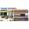 thumbnail image 4 of Techmilly Patio Furniture Set with Fire Pit Table, Outdoor Patio Sofa Set With Wide Armrest, All-Weather Wicker Rattan Guest Set With Cushion And Glass Table And Waterproof Cove，Brown Gray, 4 of 15
