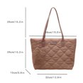 thumbnail image 2 of Bolso de mano acolchado con diamantes para mujer bolso ligero para las axilas bolso informal para citas de invierno, 2 of 9
