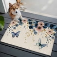 thumbnail image 3 of Weeping Blue Floral Entryway Rug 2'x3'&nbsp; Non Slip Front Door Mats, Spring Butterflies Flowers Linen Entrance Rugs Indoor Outdoor Carpet, Washable Floor Mats Small Area Rug for Bedroom Kitchen, 3 of 8