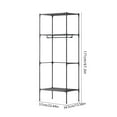 thumbnail image 3 of Uutvery Portable Closet,Coat Rack Freestanding Closet Organizer,Clothes Rack with Shelves, Hanging Rods,Storage Organizer,for Entryway, Bedroom,Cloakroom，67.3x22.4x13.6 Inches, 3 of 7