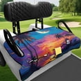 thumbnail image 4 of Uourmeti Vibrant Tropical Beach Sunset Golf Cart Seat Non-Skid, Fit for Sports Golf Carts Suitable for 2 Passenger Club Car, 4 of 8