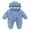 Sky Blue, variant on Bagilaanoe Baby Girl Boys Hooded Jumpsuit Newborn Winter Fleece Long Sleeve Bodysuit 3M 6M 9M 12M Infant Zipper Footed One Piece Romper