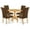 Espresso, variant on East West Furniture Dublin 5-piece Wood Dining Set in Oak/Dark Coffee