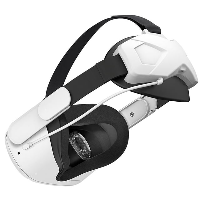 Oculus Meta/Quest 2 Head Strap with Battery Pack, Adjustable Elite Strap 5000mAh Fast Charging Extend 3hrs in VR Playtime, Quest 2 Head Elite Strap Accessories Enhanced Support and Comfort