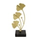 thumbnail image 4 of Adorno de hoja de ginkgo de lujo, figura de hoja, base de mármol, escultura de hojas de metal para EstiloC, 4 of 9
