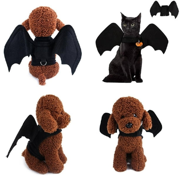 Enlighten Morse kode Videnskab New Cute Pet Clothes Black Bat Wings and Bell Harness Costume Pet Supplies  for Cats and Large Medium Small Dogs - Walmart.com
