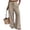 218#Khaki, variant on Summer Striped Pants Women Loose Wide Leg Drawstring Pants Lightweight Low Rise Lounge Trousers with Pockets
