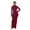 Wine, variant on TopLLC Long Sleeve Round-Neck Dress Women's Casual Color High Collar Long Sleeve Stretch Slim Long Dress Women top