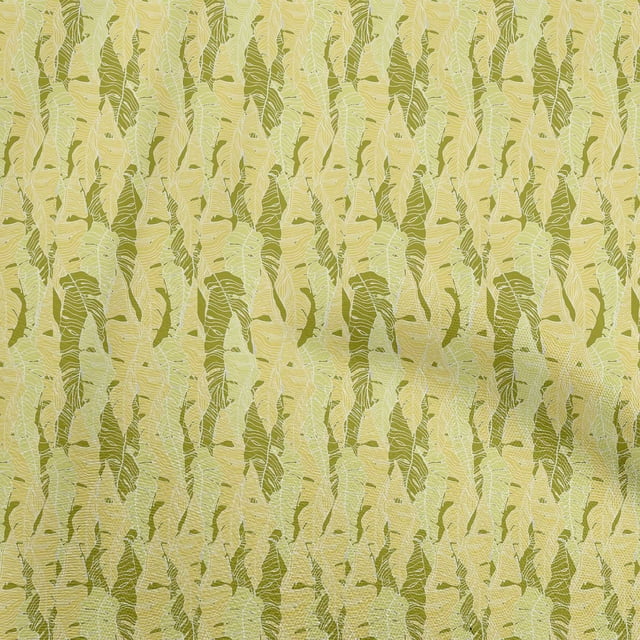 oneOone Rayon Pale Yellow Fabric Tropical Sewing Craft Projects Fabric Prints By Yard 56 Inch Wide