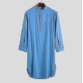 thumbnail image 3 of Pyjama Musulman en Coton : Chemise de Nuit Douce une Pièce pour Hommes, Longue Robe de Pyjama Unie Hk, 3 of 4