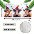 thumbnail image 2 of 1 Pcs 2D Flat License Plate Covers & Frames, Three Cows For Decorative Front, Waterproof For Decoration Aluminum License Plate Covers & Frames Cover For Men Women, 12" X 6", 2 of 7