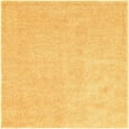 thumbnail image 3 of Unique Loom Davos Shag Collection Area Rug - Solid (7' 1" Square Sun Yellow), 3 of 7
