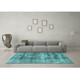 thumbnail image 3 of Ahgly Company Indoor Rectangle Abstract Light Blue Modern Area Rugs, 3' x 5', 3 of 4
