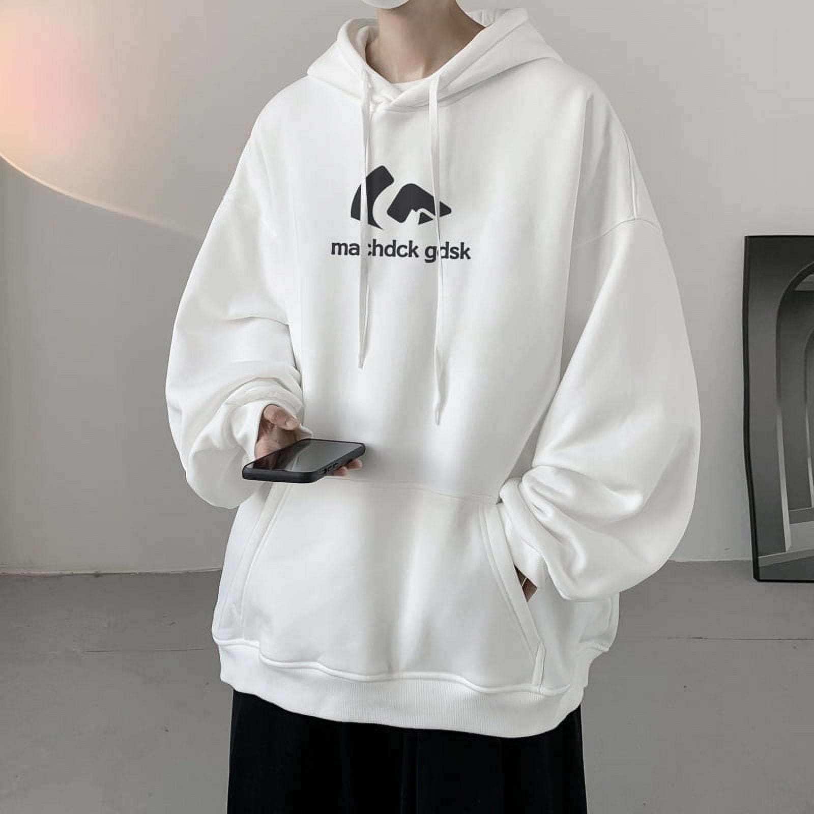 Spring And Autumn Hong Kong Style Heavyweight Hooded Sweatshirt Men'S Trendy Loose Versatile Jacket Lake Green S