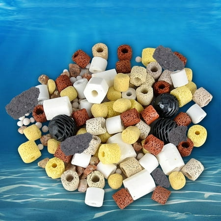 Ceramic Filter Rings - 420g Biological Ring Ball Group Filter Materia Ceramic Rings Filtration Media for Fish Tank