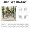 thumbnail image 5 of JEUXUS  Winter Reindeer Decorative Pillow Cover Watercolor Throw Pillowcase, Cabin Elk Pine Tree Forest Farmhouse Decor, 5 of 5