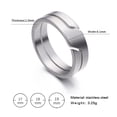 thumbnail image 1 of Anillos de pareja de acero inoxidable COOLTIME, anillo de compromiso con cruz sobrenatural de Color plateado para hombre y mujer, regalo de boda, joyería de moda Tan Jianjun  unisex, 1 of 2