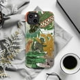 thumbnail image 6 of Green Kaiju Collage Phone Case, Godzilla vs Ghidorah Retro Comic Art Cover for iPhone 17 16 15 14 13 12 11 Pro Plus Mini, 6 of 6