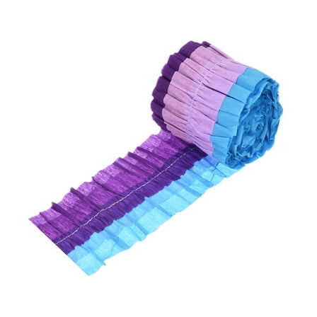 Uxcell Crepe Paper Streamers, 9.84ft Decoration Paper Blue, Dark Purple, Light Purple