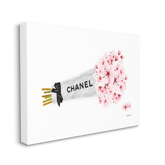 Stupell Industries Fashion Chanel Wrapped Cherry Blossoms, 36 x 48,Design by Amanda Greenwood