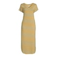 thumbnail image 4 of Time and Tru Women's Knit Maxi Dress with Short Sleeves, Sizes XS-XXXL, 4 of 6