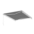 thumbnail image 4 of ALEKO 10 x 8 ft Grey White Striped Motorized Retractable Patio Awning, 4 of 13