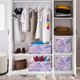 thumbnail image 6 of Foldable Fabric Storage Bin Home Cubes Clothing Organizer Bins Large Collapsible Box Basket for Home Organizer Pale Pink Marine Creatures, 6 of 7