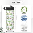 thumbnail image 4 of Yiaed Frog Wear Chef Hat Print Water Bottle with Straw Lid, Stainless Steel Double Wall Insulated Water Bottle | Leak-Proof and Spill-Proof Water Bottle, 4 of 8