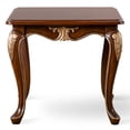 thumbnail image 2 of Furniture of America Boyd Wood End Table with Cabriole Legs in Brown, 2 of 12