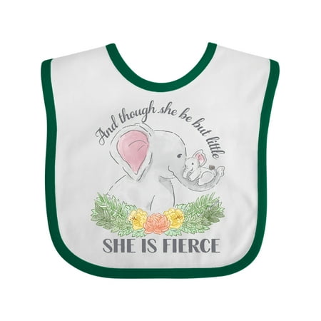 

Inktastic And Though She Be But Little She Is Fierce Gift Baby Boy or Baby Girl Bib