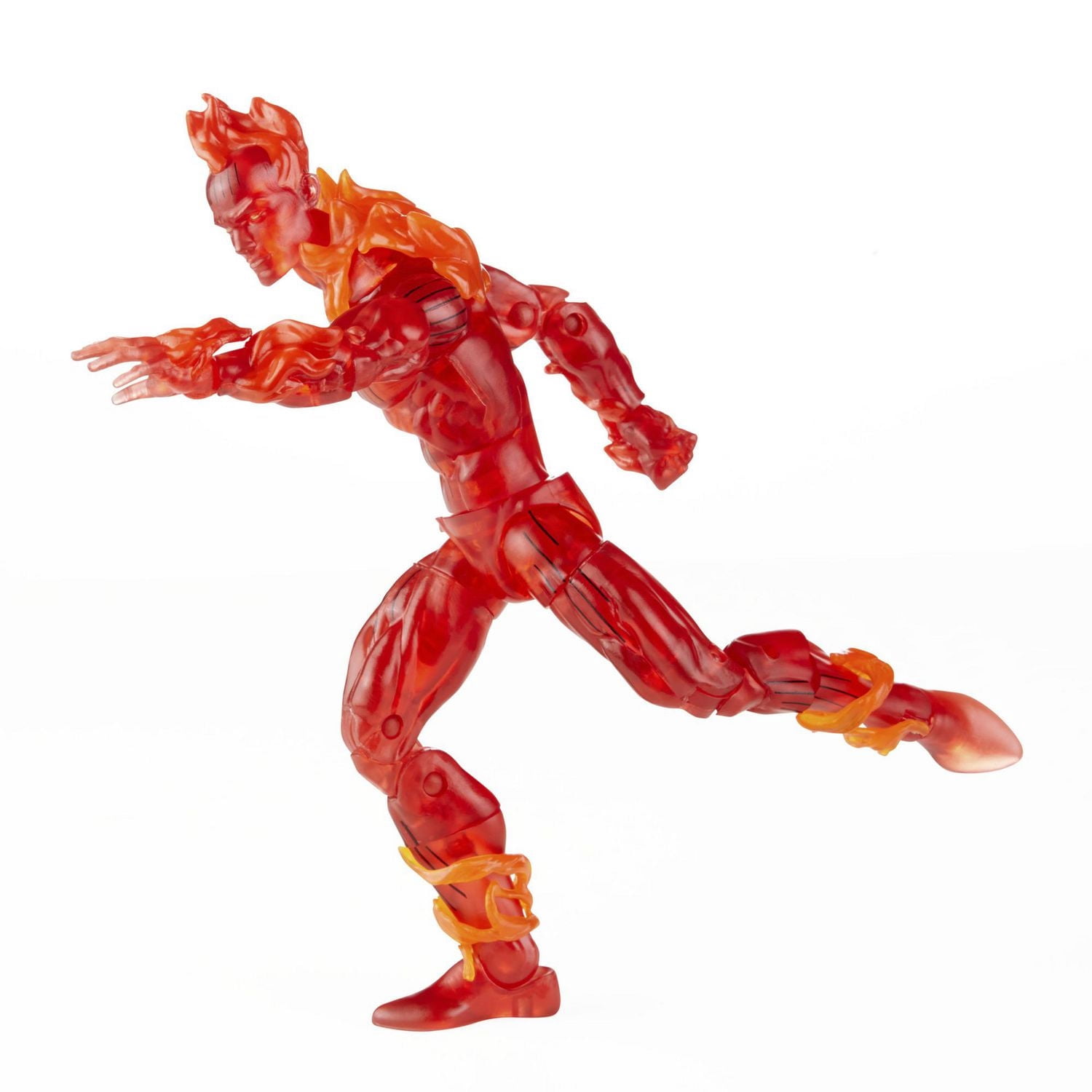 Hasbro Marvel Legends Series Retro Fantastic Four The Human Torch 6-inch Action Figure Toy, Includes 5 Accessories