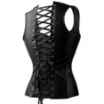 thumbnail image 6 of YouLoveIt Women Corset Faux Leather Corset Vest Plus Size Lingerie Steel Boned Women Trainging Faux Leather Corset Shapewear, 6 of 8