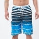thumbnail image 1 of Bañador para hombre, grande y alto, con bolsillo lateral, pantalones cortos de playa a rayas con cordón y forro de malla, trajes de baño para hombre, 1 of 1