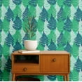thumbnail image 2 of S4Sassy Self-Stick Decorative Wallpaper, Fern Foliage Wall Paper, Vinyl Waterproof Contact Paper, Green, 25"X 120" Removable Renter Friendly Walls Covering For Bedroom, Dining Room, 2 of 9