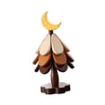 thumbnail image 3 of Posavasos de madera con forma de árbol, salvamanteles de madera con soporte, plegables, decoración creativa para el hogar luna amarilla, 3 of 9