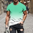 thumbnail image 2 of Ashirexll Mens T-shirts, Big and Tall Shirts for Men, Summer Shirts Plus Size Fashion Gradient Color Round Neck Fitness Sports T-Shirt Casual Tops, 2 of 5
