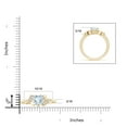 thumbnail image 3 of Angara Natural 0.7 Ct. Aquamarine with Diamond Heart Ring in 14K Yellow Gold for Women (Ring Size: 3.5), 3 of 8