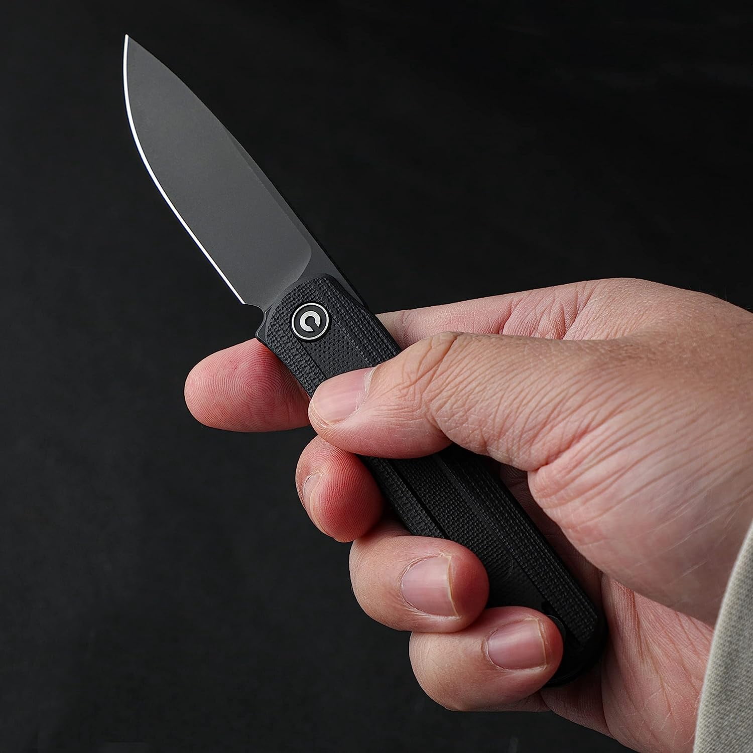 CIVIVI Foldis Pocket Folding Knife, 2.67-in Black Stonewashed Nitro-V Steel Blade, G10 Handle with Double Detent Slip Joint Pocket Knife C21044-3