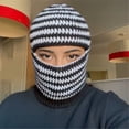 thumbnail image 4 of Yokua Adult Winter Beanies Hood Knit Balaclava Handmade Neck Protect Hat for Cycling, 4 of 21