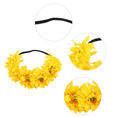 thumbnail image 3 of Corona floral de girasol para otoño, corona para el pelo, tocado nupcial, diadema para festivales, 3 of 5
