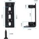 thumbnail image 2 of Guía de rodadura para puerta corrediza - Con 2 ruedas - Para puertas corredizas - Color negro, 2 of 4
