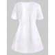 thumbnail image 2 of Más el tamaño de encaje Insertar Mock botón camiseta Rosegal Camisetas tallas grandes, 2 of 5